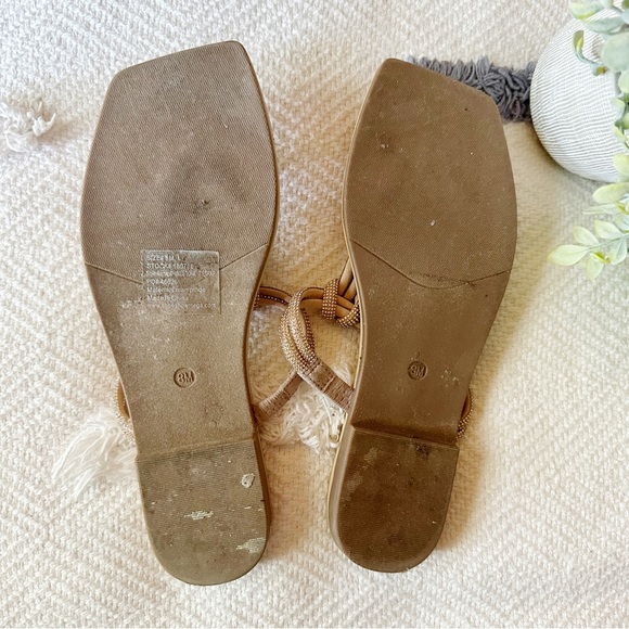 Palms Square Toe Rhinestone Sandals - Picture 4 of 4